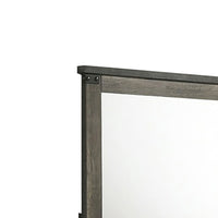 Bry Dresser Mirror, Crown Molded Top, 38x40 Rustic Gray Frame-BM353161