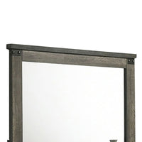 Bry Dresser Mirror, Crown Molded Top, 38x40 Rustic Gray Frame-BM353161