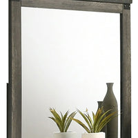 Bry Dresser Mirror, Crown Molded Top, 38x40 Rustic Gray Frame-BM353161