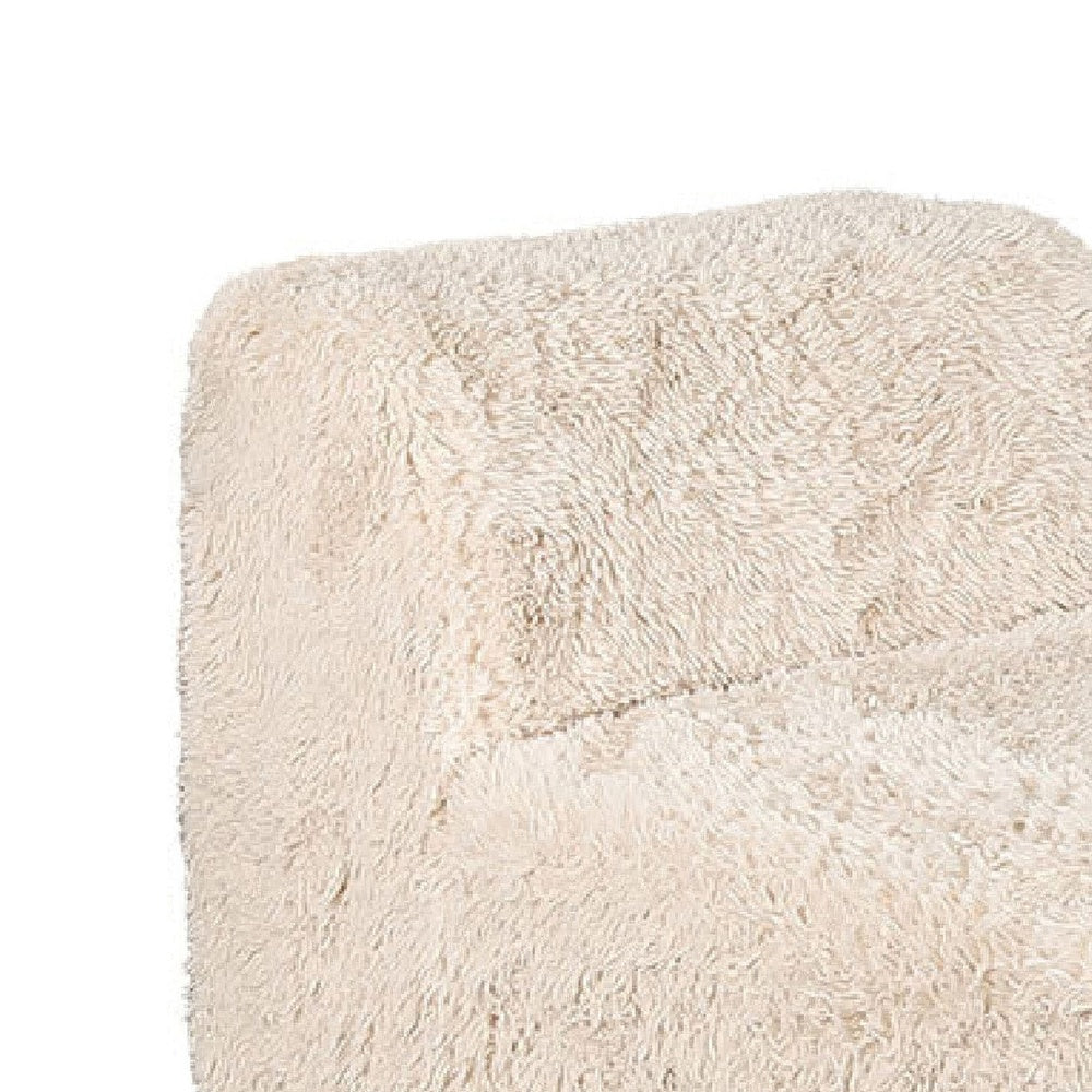 Appi Modular Armless Chair, Compressed Foam Fill Sand Beige Faux Fur-BM353165