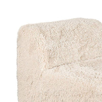 Appi Modular Armless Chair, Compressed Foam Fill Sand Beige Faux Fur-BM353165