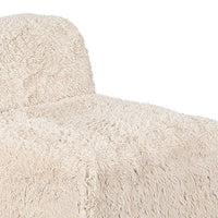 Appi Modular Armless Chair, Compressed Foam Fill Sand Beige Faux Fur-BM353165