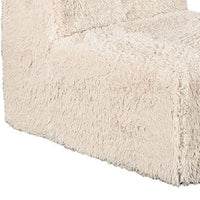 Appi Modular Armless Chair, Compressed Foam Fill Sand Beige Faux Fur-BM353165