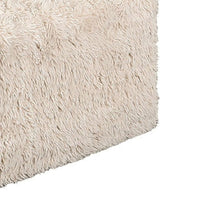 Appi Modular Square Ottoman, Compressed Foam, Sand Beige Faux Fur 27 Inch-BM353166