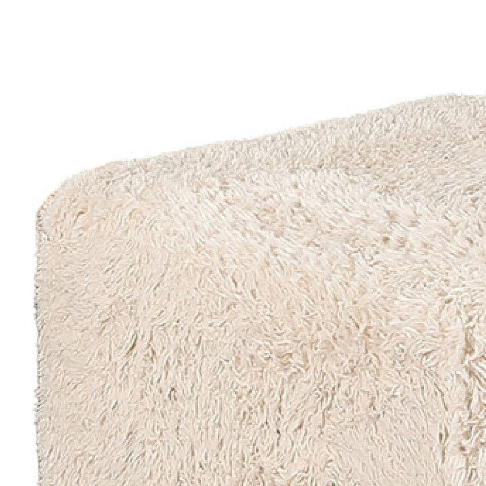 Appi Modular Square Ottoman, Compressed Foam, Sand Beige Faux Fur 27 Inch-BM353166
