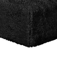 Appi Modular Square Ottoman, Compressed Foam, Black Faux Fur 27 Inch-BM353168