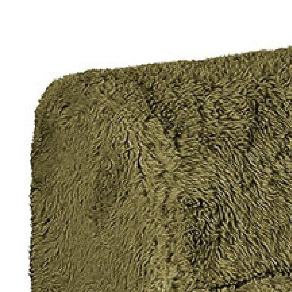 Appi Modular Armless Chair, Compressed Foam Fill Olive Green Faux Fur-BM353169
