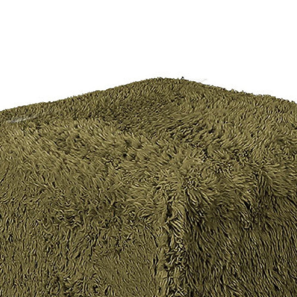 Appi Modular Square Ottoman, Compressed Foam, Olive Green Faux Fur 27 Inch-BM353170