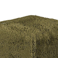 Appi Modular Square Ottoman, Compressed Foam, Olive Green Faux Fur 27 Inch-BM353170