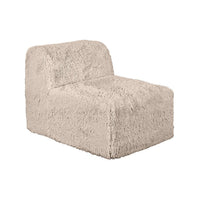 Appi Modular Armless Chair, Compressed Foam Fill Taupe Brown Faux Fur-BM353171