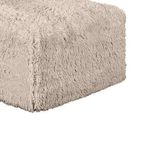 Appi Modular Armless Chair, Compressed Foam Fill Taupe Brown Faux Fur-BM353171