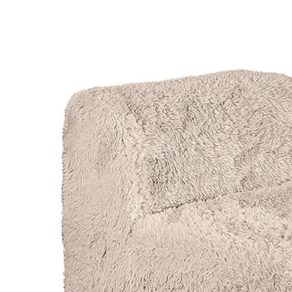 Appi Modular Armless Chair, Compressed Foam Fill Taupe Brown Faux Fur-BM353171