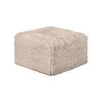 Appi Modular Square Ottoman, Compressed Foam, Taupe Brown Faux Fur 27 Inch-BM353172