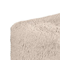 Appi Modular Square Ottoman, Compressed Foam, Taupe Brown Faux Fur 27 Inch-BM353172