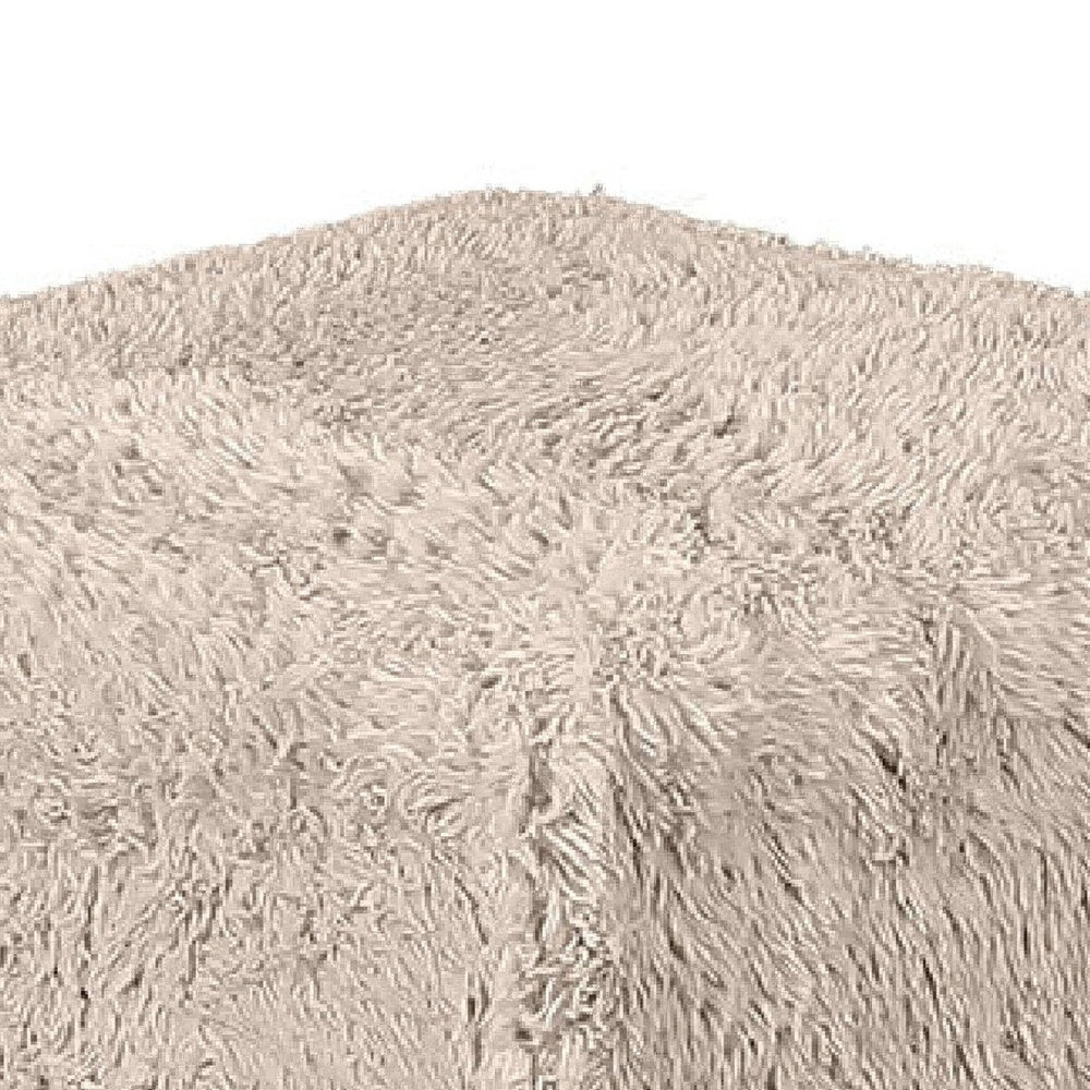 Appi Modular Square Ottoman, Compressed Foam, Taupe Brown Faux Fur 27 Inch-BM353172
