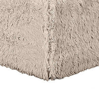Appi Modular Square Ottoman, Compressed Foam, Taupe Brown Faux Fur 27 Inch-BM353172