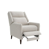 Cien Pushback Recliner Chair with High Back and Tapered Legs, Beige Fabric-BM353193