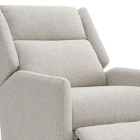 Cien Pushback Recliner Chair with High Back and Tapered Legs, Beige Fabric-BM353193