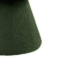 Xyna Mushroom-shaped Ottoman Stool with Pedestal Base, Green Fabric-BM353207