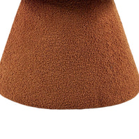 Xyna Mushroom-shaped Ottoman Stool, Pedestal Base, Saddle Brown Fabric-BM353208