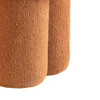 Ian Ottoman Stool, Mushroom-like Design, Pedestal Base, Brown Fabric-BM353212