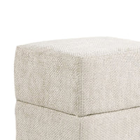 Kris Ottoman Stool with Hidden Storage, Gold Base, Beige Chenille-BM353220
