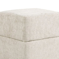 Kris Ottoman Stool with Hidden Storage, Gold Base, Beige Chenille-BM353220