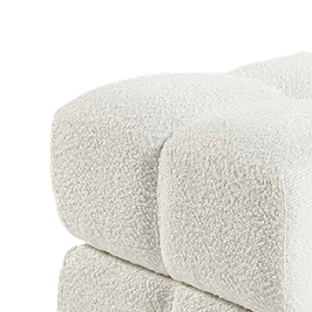 Anne Ottoman Stool with Storage, Gold Base, Beige Biscuit Tufted Fabric-BM353222