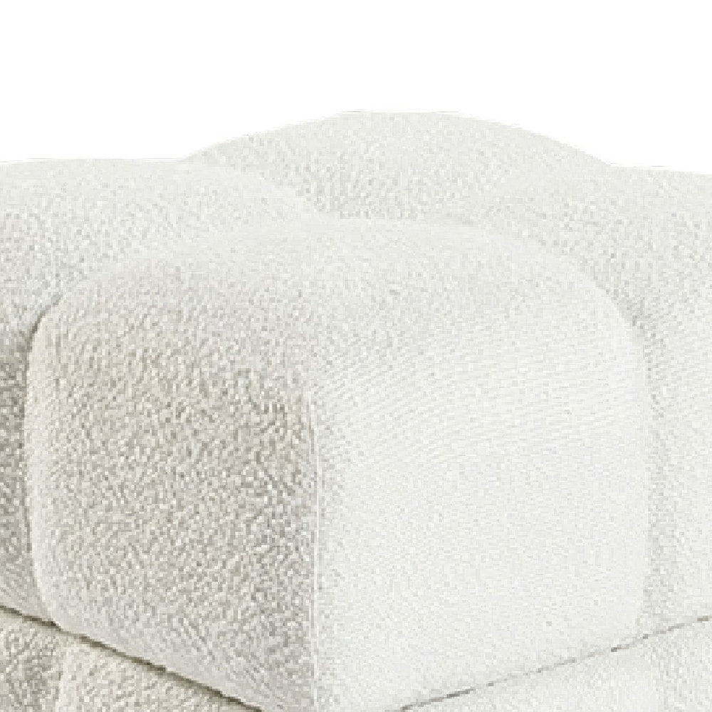 Anne Ottoman Stool with Storage, Gold Base, Beige Biscuit Tufted Fabric-BM353222