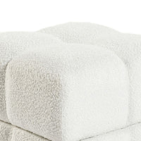 Anne Ottoman Stool with Storage, Gold Base, Beige Biscuit Tufted Fabric-BM353222