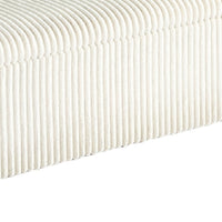 Greta Storage Bench with Ribbed Design, Hidden Storage, White Corduroy-BM353223