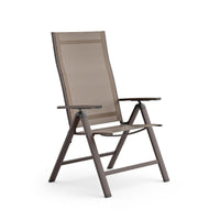 Amey Adjustable Outdoor Chair, Set of 2, Gunmetal Aluminum, Fabric-BM353239