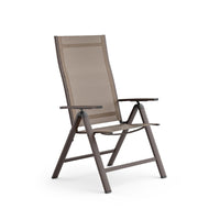 Amey Adjustable Outdoor Chair, Set of 2, Gunmetal Aluminum, Fabric-BM353239