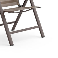 Amey Adjustable Outdoor Chair, Set of 2, Gunmetal Aluminum, Fabric-BM353239