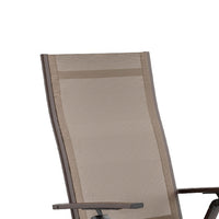 Amey Adjustable Outdoor Chair, Set of 2, Gunmetal Aluminum, Fabric-BM353239