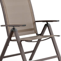 Amey Adjustable Outdoor Chair, Set of 2, Gunmetal Aluminum, Fabric-BM353239