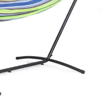 Joena Outdoor Hammock Stand with Angled Frame, Black Steel 130 Inch-BM353240