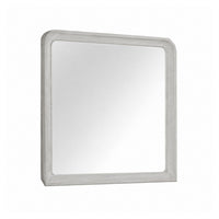 Osko Dresser Mirror, Rounded Edges, Light Gray Wood, 40x42 Rectangular-BM353283