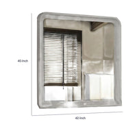 Osko Dresser Mirror, Rounded Edges, Light Gray Wood, 40x42 Rectangular-BM353283