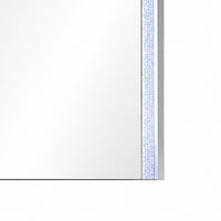 Soha Dresser Mirror, Rhinestone Trim w LED, High Gloss White 38x38-BM353285