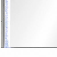 Soha Dresser Mirror, Rhinestone Trim w LED, High Gloss White 38x38-BM353285