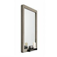 Reny Dresser Mirror, Rounded Edges, Rustic Gray, 40x40 Square  - BM353288