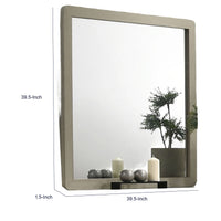 Reny Dresser Mirror, Rounded Edges, Rustic Gray, 40x40 Square  - BM353288