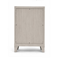 Dabu Tall Dresser Chest, 4 Drawers, Linear Handles, Light Gray, Black  - BM353290
