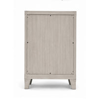 Dabu Tall Dresser Chest, 4 Drawers, Linear Handles, Light Gray, Black  - BM353290