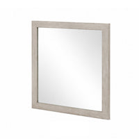 Dabu Dresser Mirror, Framed Design, Light Gray Wood, 37x39 Rectangular  - BM353292