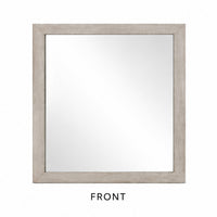 Dabu Dresser Mirror, Framed Design, Light Gray Wood, 37x39 Rectangular  - BM353292