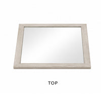 Dabu Dresser Mirror, Framed Design, Light Gray Wood, 37x39 Rectangular  - BM353292