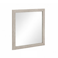 Dabu Dresser Mirror, Framed Design, Light Gray Wood, 37x39 Rectangular  - BM353292