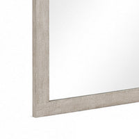 Dabu Dresser Mirror, Framed Design, Light Gray Wood, 37x39 Rectangular  - BM353292